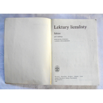 Pr.zb.  LEKTURY LICEALISTY