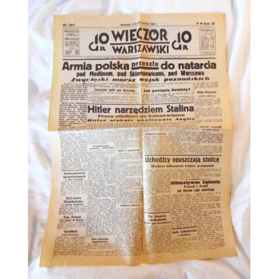 Pr. zb.  WIECZÓR WARSZAWSKI - 20 września 1939 R.