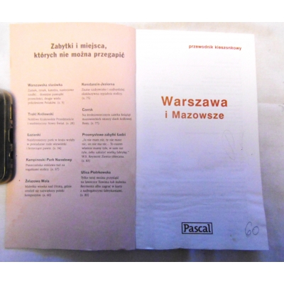 Pr. zb.  WARSZAWA I MAZOWSZE  przewodnik kieszonkowy