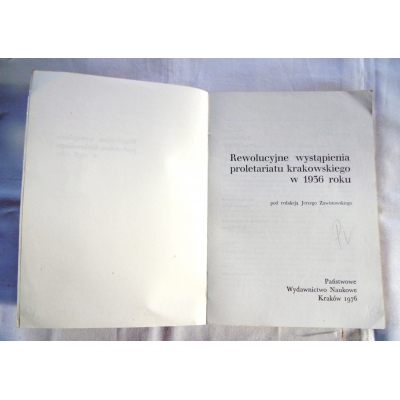 Pr. zb.  REWOLUCYJNE WYSTĄPIENIA PROLETARIATU KRAKOWSKIEGO W 1936 roku