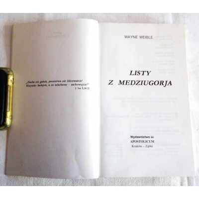 Weible W. LISTY Z MEDZIUGORJA