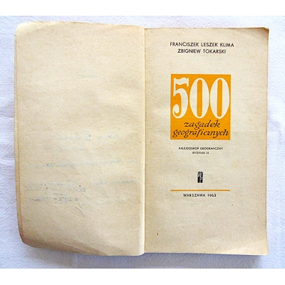 Klima F.L.  500 ZAGADEK GEOGRAFICZNYCH  Kalejdoskop geograficzny