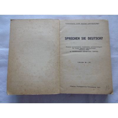Tertel R.K.  SPRECHEN SIE DEUTSCH  Lekcje 16 - 30