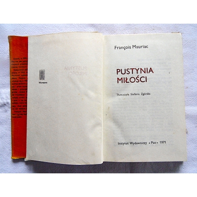 Mauriac F.  PUSTYNIA MIŁOŚCI