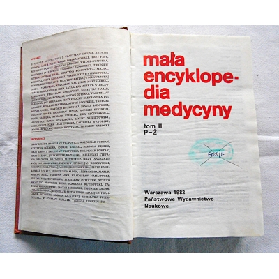 Pr.zb.  MAŁA  ENCYKLOPEDIA  MEDYCYNY  tom II  P - Ż