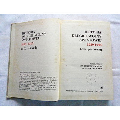 Pr.zb. HISTORIA DRUGIEJ WOJNY ŚWIATOWEJ  T.1