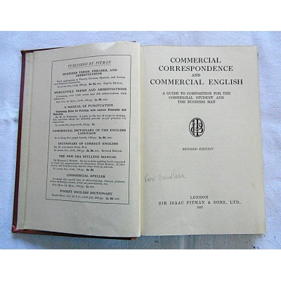Pr.zb. COMMERCIAL CORRESPONDENCE  and COMMERCIAL ENGLISH
