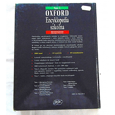 Pr.zb.  OXFORD  ENCYKLOPEDIA SZKOLNA  Tom 1,2,3,4