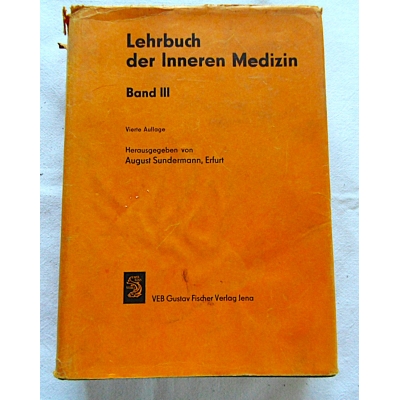 Pr.zb. LEHRBUCH DER  INNEREN MEDIZIN  Band III