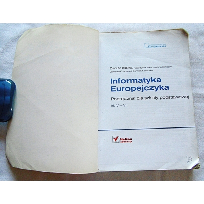 Pr.zb.  INFORMATYKA  EUROPEJCZYKA   Podręcznik dla szkoły podstawowej