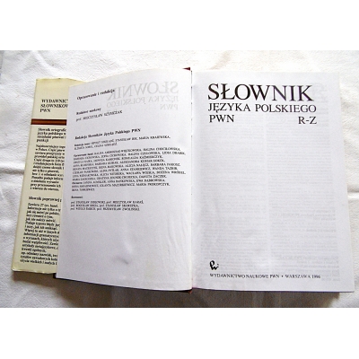 Pr.zb. SŁOWNIK  JĘZYKA POLSKIEGO  PWN  R - Z
