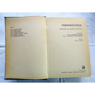 Pr.zb.  FARMAKOLOGIA  Podręcznik dla studentów medycyny  Wydanie II