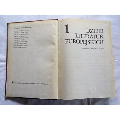 Pr.zb  DZIEJE LITERATUR EUROPEJSKICH  Tom 1  145/8