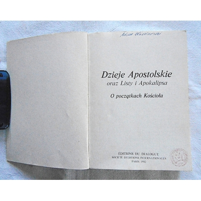 Pr.zb.  DZIEJE APOSTOLSKIE * LISTY I APOKALIPSA