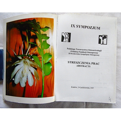 Pr.zb. STRESZCZENIA PRAC  ABSTRACTS  IX Sympozjum