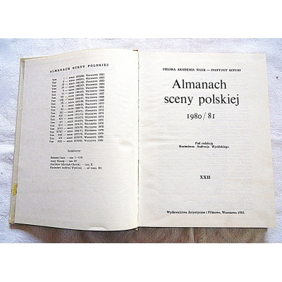 Pr.zb. ALMANACH SCENY POLSKIEJ 1980/81