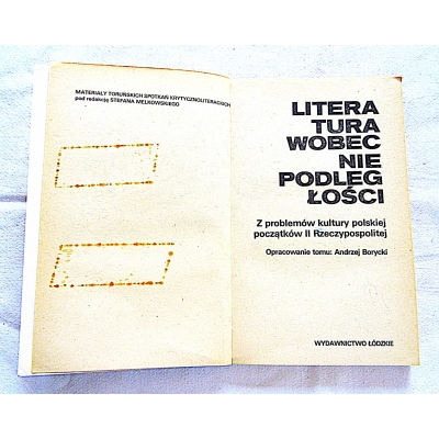 Pr.zb. LITERATURA WOBEC NIEPODLEGŁOŚCI  26/11