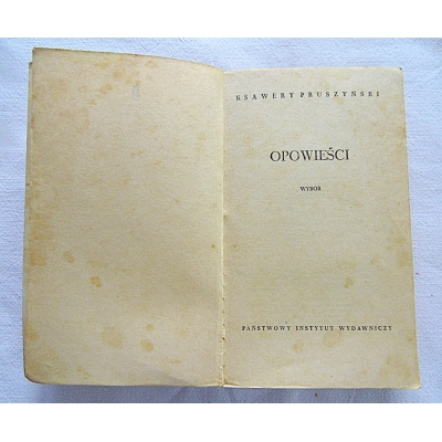 Pruszyński K. OPOWIEŚCI  Wybór