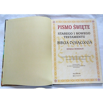 Pr. zb.  BIBLIA TYSIĄCLECIA  Księga rodzaju
