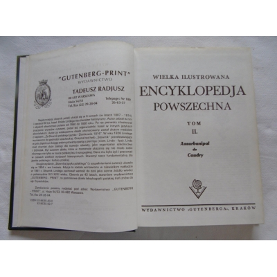 Pr.zb. WIELKA ILUSTROWANA ENCYKLOPEDJA POWSZECHNA  Tom II  A-C