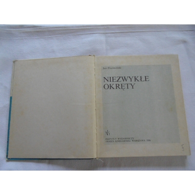 Piwowoński J. NIEZWYKŁE OKRĘTY