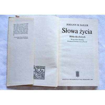 Sailer J. M. SŁOWA ŻYCIA  Biblia dla chorych