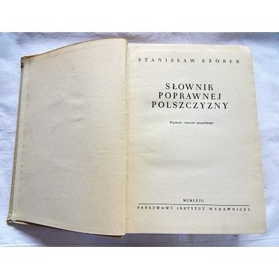 Szober S. SŁOWNIK POPRAWNEJ POLSZCZYZNY