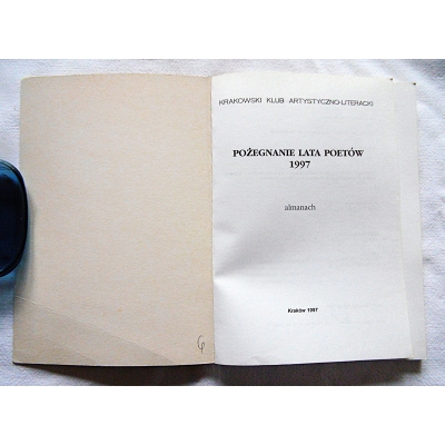 Pr.zb. POŻEGNANIE LATA POETÓW 1997-  almanach  KRAKOWSKIEGO KLUBU ...