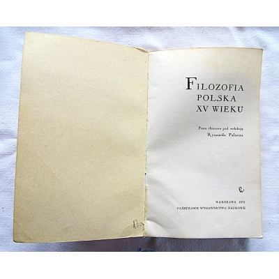 Pr.zb. FILOZOFIA POLSKA XV WIEKU