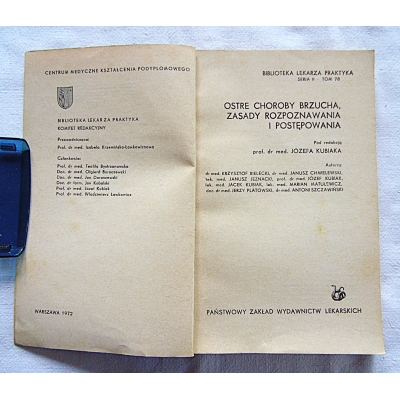 Pr.zb.  OSTRE CHOROBY BRZUCHA  Zasady rozpoznawania i ...