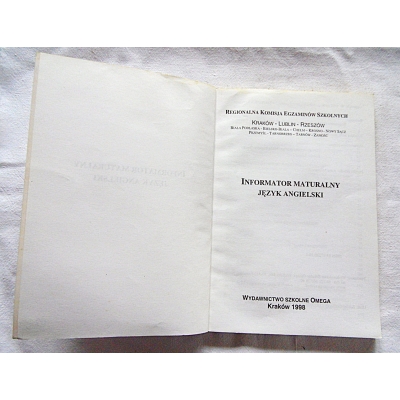 Pr. zb. INFORMATOR MATURALNY*JĘZYK ANGIELSKI * matura '99