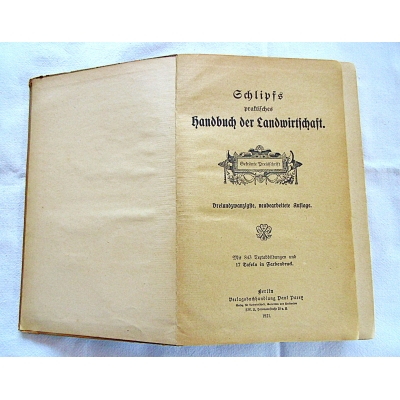 SCHLIPF'S PRACTISCHES HANDBUCH  der LANDWIRTSCHAFT
