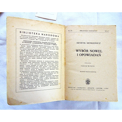 Sienkiewicz H.  WYBÓR NOWEL I OPOWIADAŃ