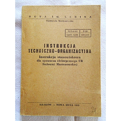 Niziński A. INSTRUKCJA TECHNICZNO-ORGANIZACYJNA ...