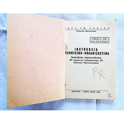 Niziński A. INSTRUKCJA TECHNICZNO-ORGANIZACYJNA ...