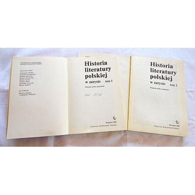 Pr.zb. HISTORIA  LITERATURY  POLSKIEJ  w zarysie  tom 1,2  31/9
