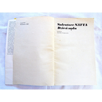 Satta S.  DZIEŃ SĄDU