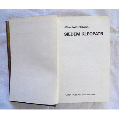 Świderkówna A. SIEDEM KLEOPATR  473/14
