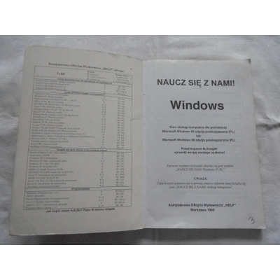 Pr.zb. NAUCZ SIĘ Z NAMI- WINDOWS 95 I 98  Wersje Polskie