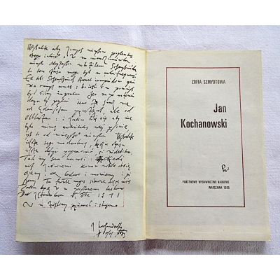 Szmydtowa Z. JAN KOCHANOWSKI