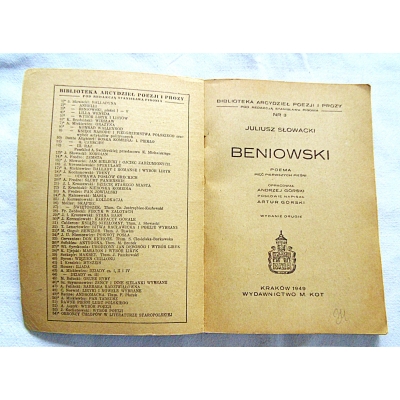 Slowacki J. BENIOWSKI Poema