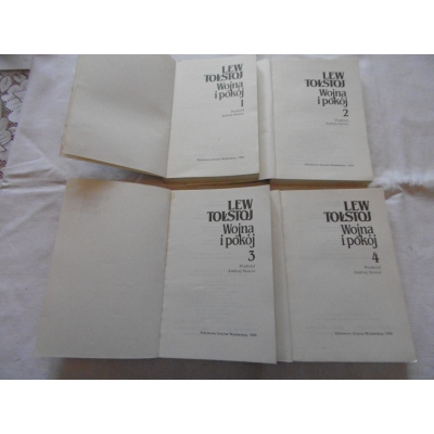 Tołstoj L. WOJNA I POKÓJ Tom 1,2,3,4   563/14