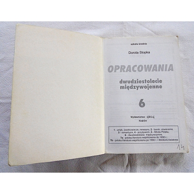 Stopka D. OPRACOWANIA lektury*wiersze -dwudziestolecie międzywoj.
