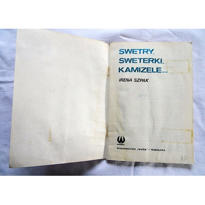 Szpak I. SWETRY, SWETERKI. KAMIZELE ... 206/9