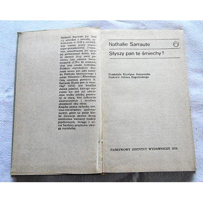 Sarraute N. SŁYSZY PAN TE ŚMIECHY?  121/11