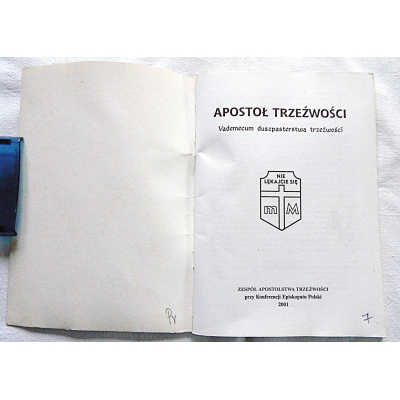 Pr.zb. APOSTOŁ TRZEŹWOŚCI vademecum duszpasterstwa trzeźwości