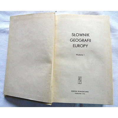 Pr.zb. SŁOWNIK GEOGRAFII EUROPY  116/13