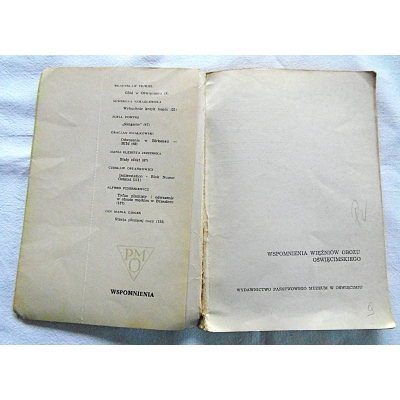 Pr.zb. WSPOMNIENIA WIĘŹNIÓW OBOZU OŚWIĘCIMSKIEGO