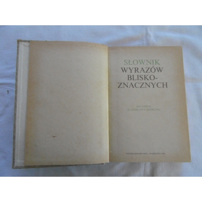Pr.zb. SŁOWNIK WYRAZÓW BLISKOZNACZNYCH 163/8