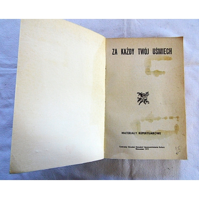 Pr.zb. ZA KAŻDY TWÓJ UŚMIECH Materiały repertuarowe  92/11